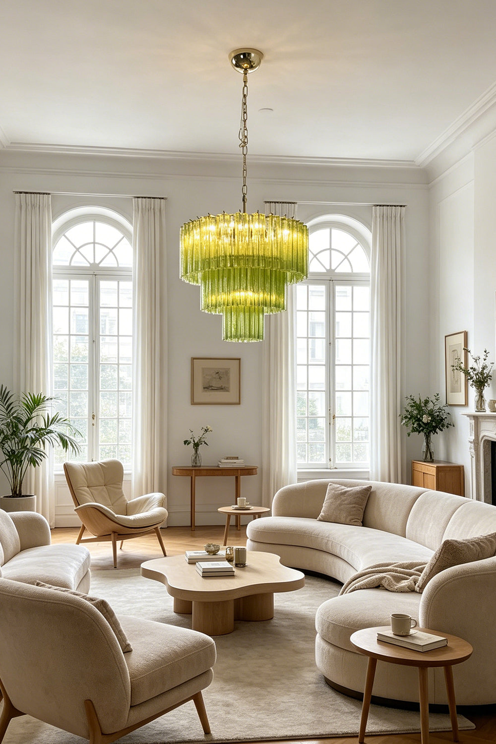 Green Glacier Tier Chandelier