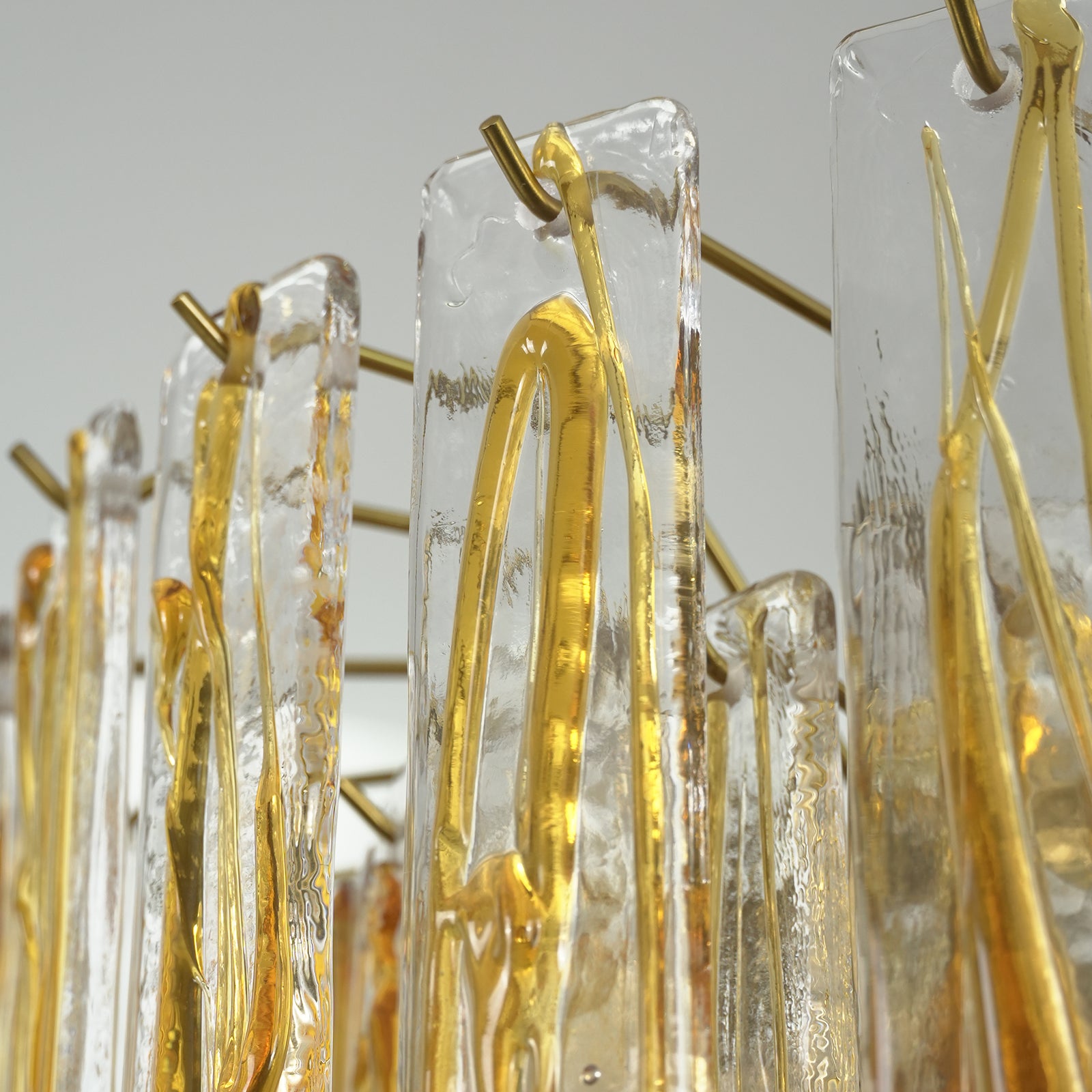 Hand-Poured Amber Glass  