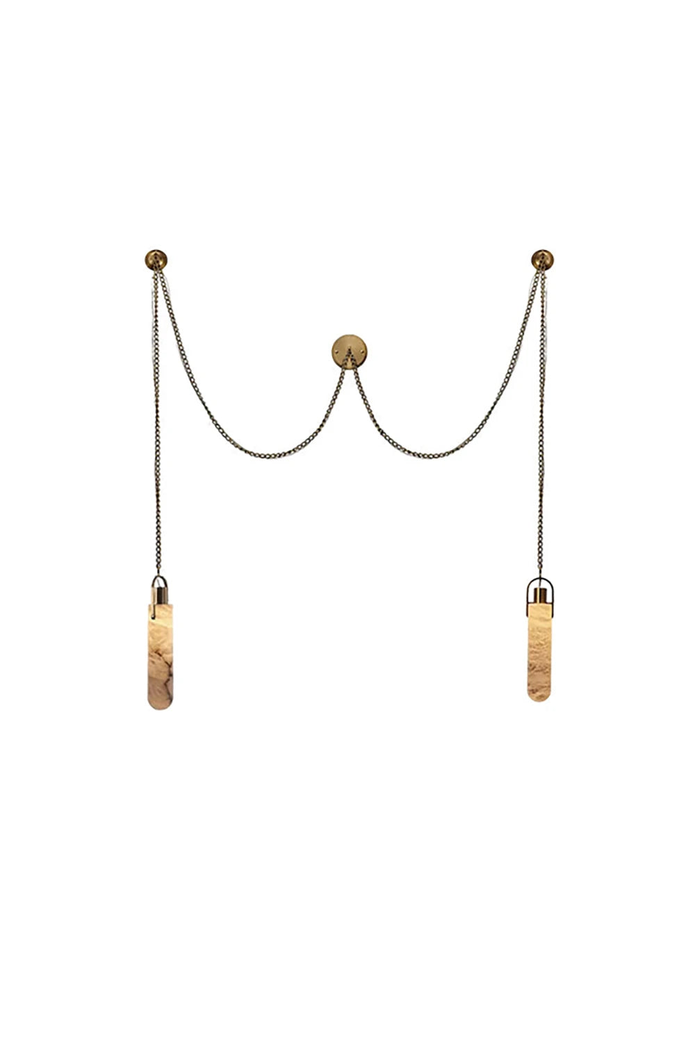 Multi-head Alabaster Cylindrical Chandelier