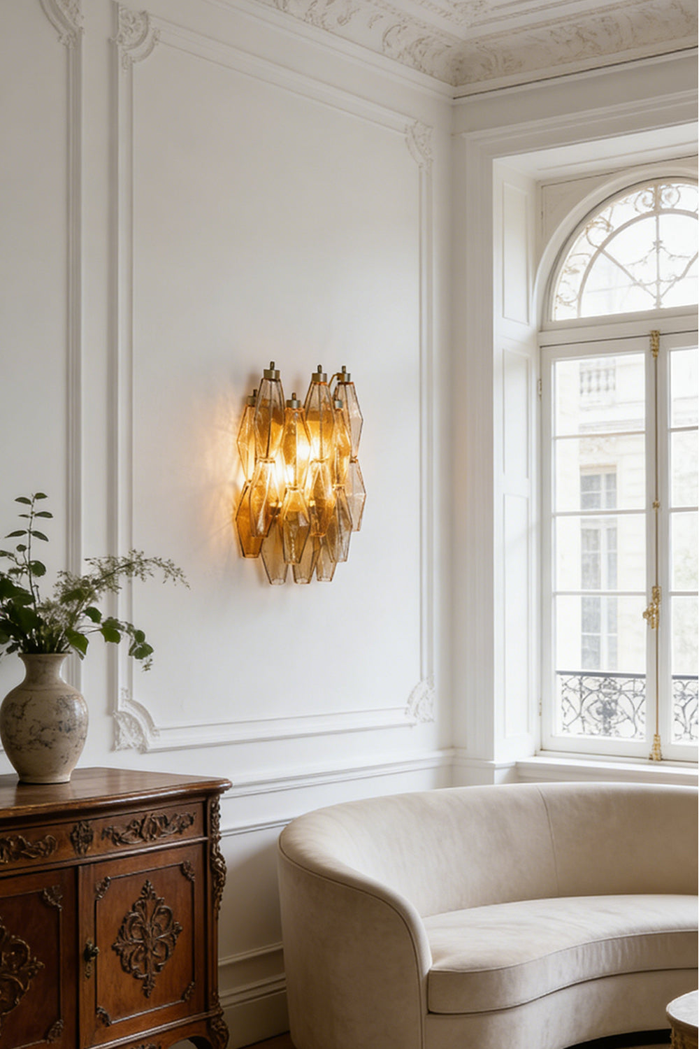 Murano Poliedri  Glass Wall Sconces