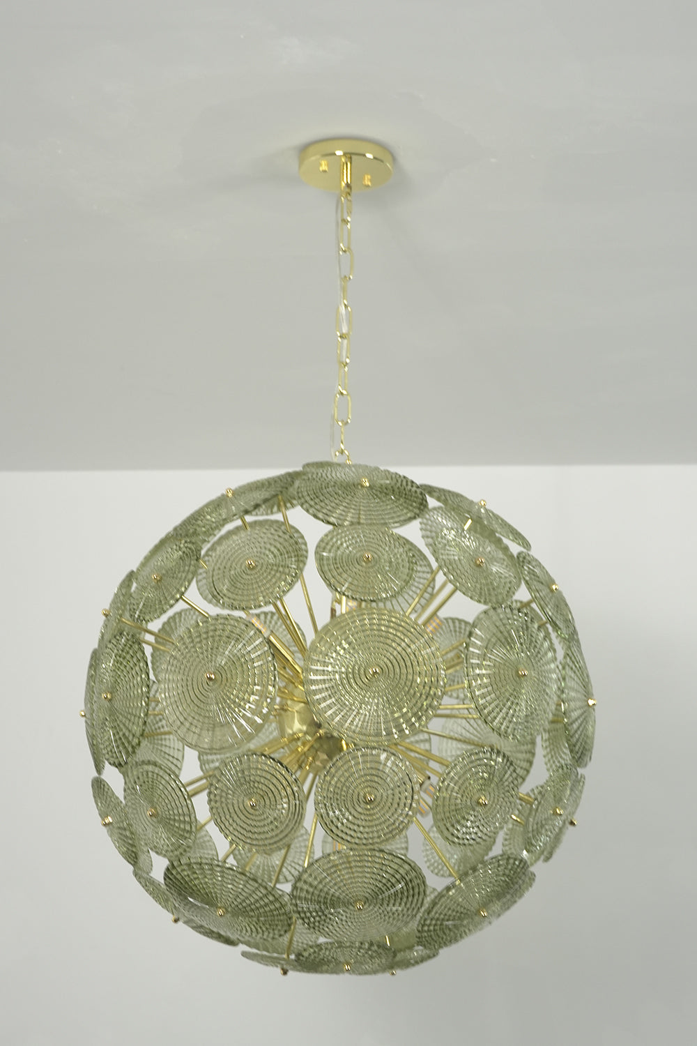 Sunburst Glass Disc Chandelier
