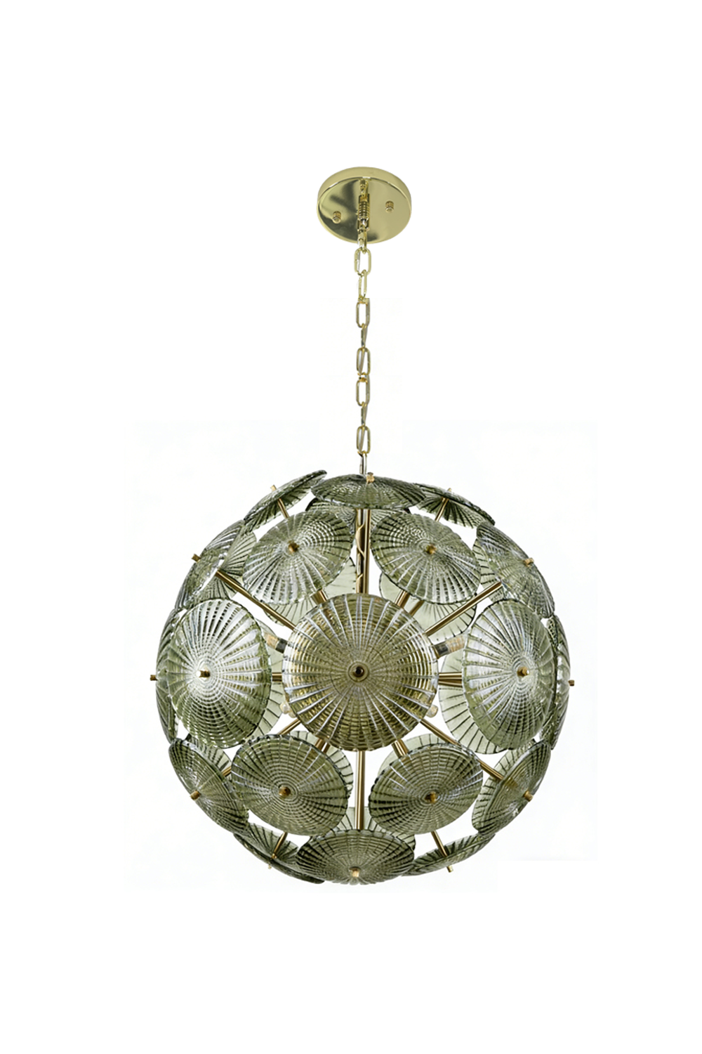 Sunburst Glass Disc Chandelier