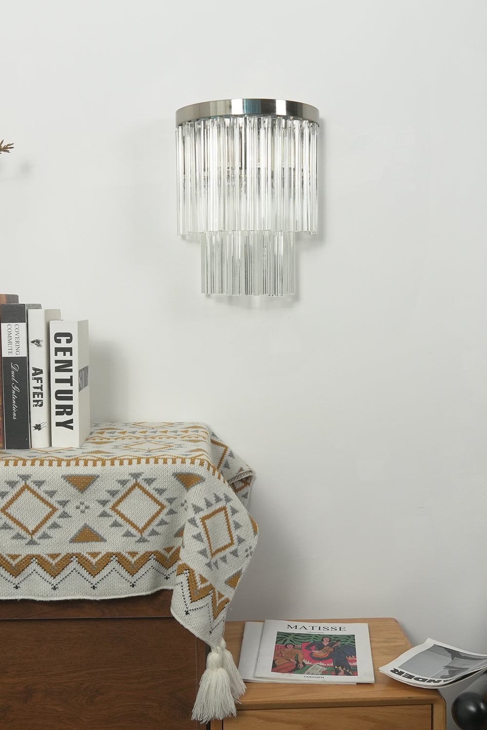 Tiered Column Glass Wall Light