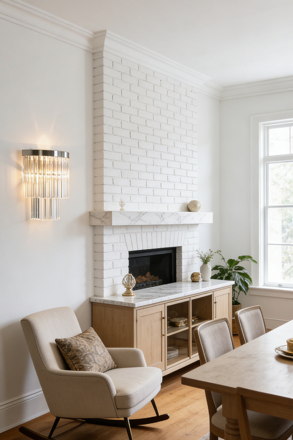 Tiered Column Glass Wall Light