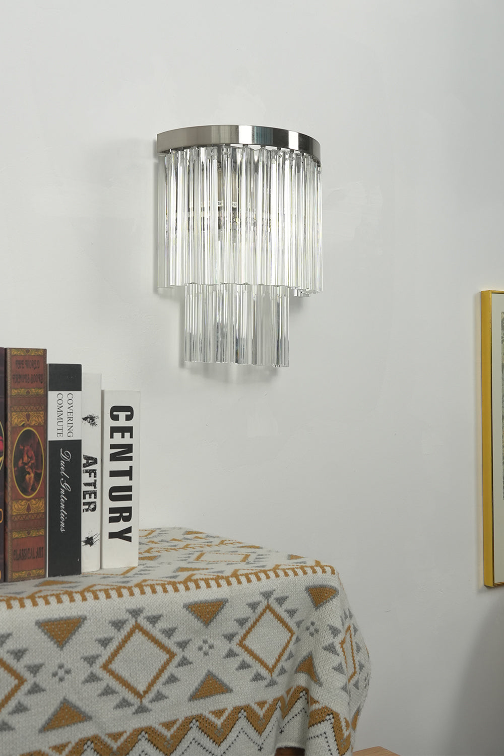 Tiered Column Glass Wall Light