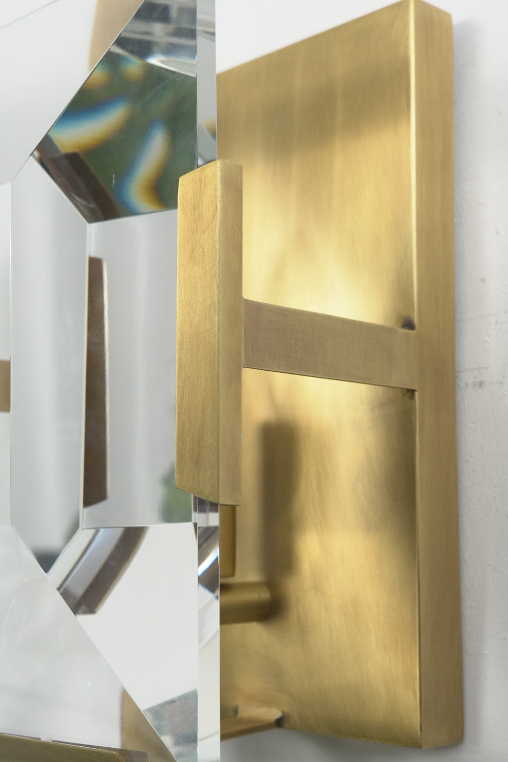 Triple Sparkling Faceted Wall Light