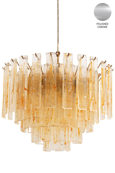 Amber Murano Glass Tiered Chandelier