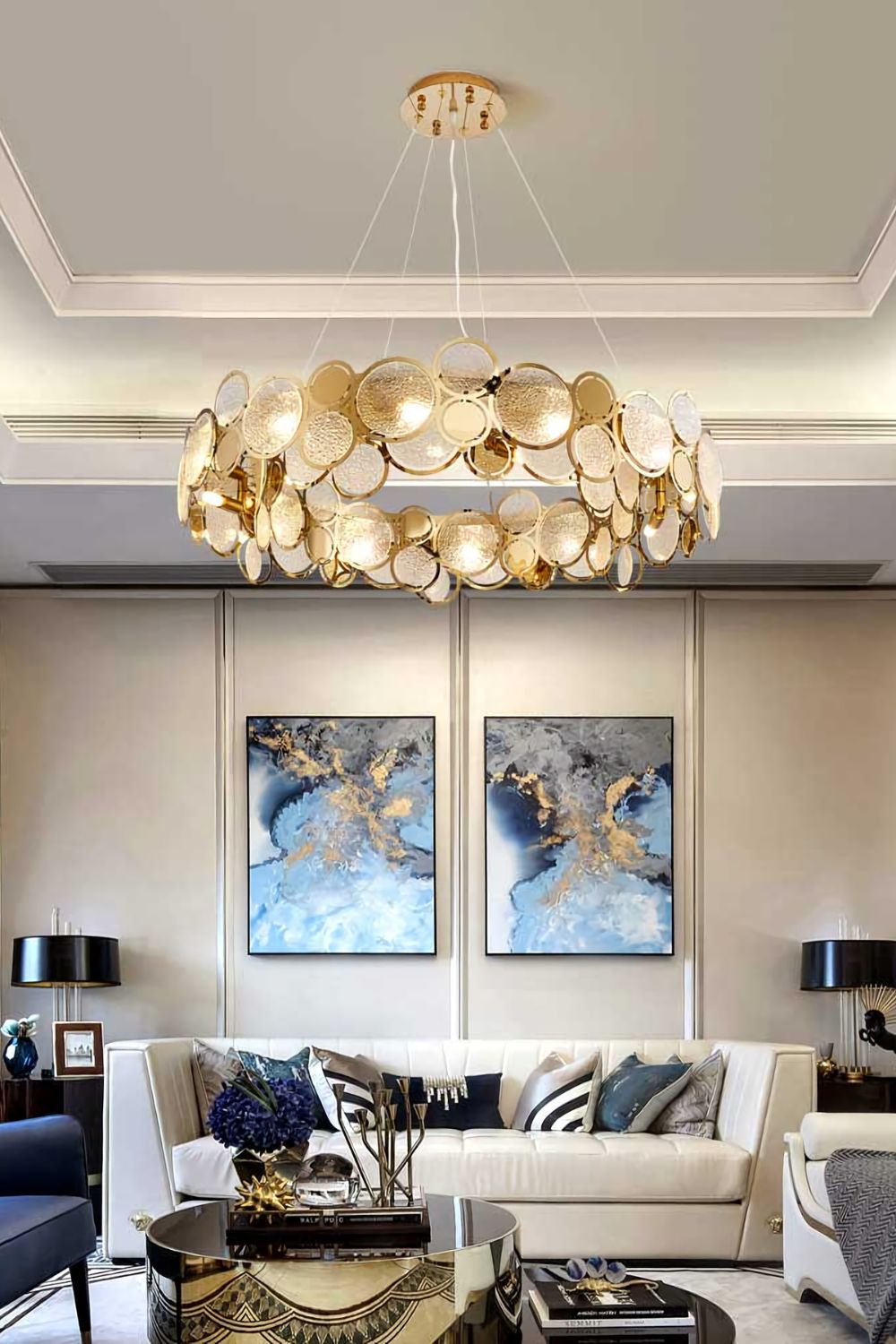 Adrianna Glass Round Chandelier - SamuLighting