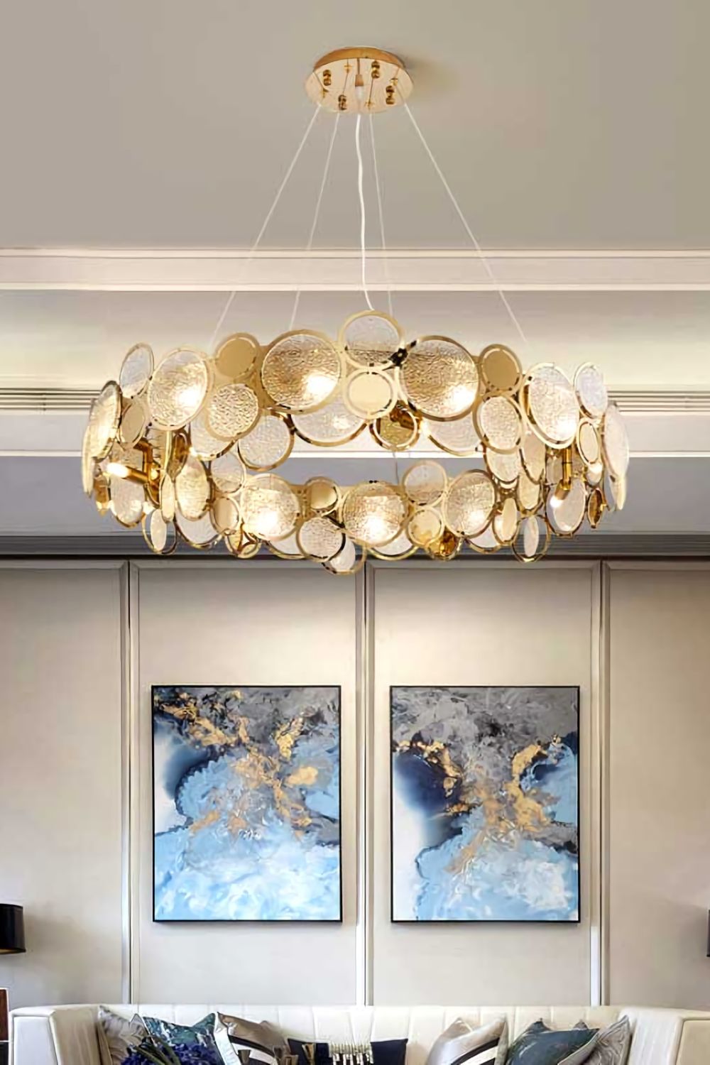 Adrianna Glass Round Chandelier - SamuLighting