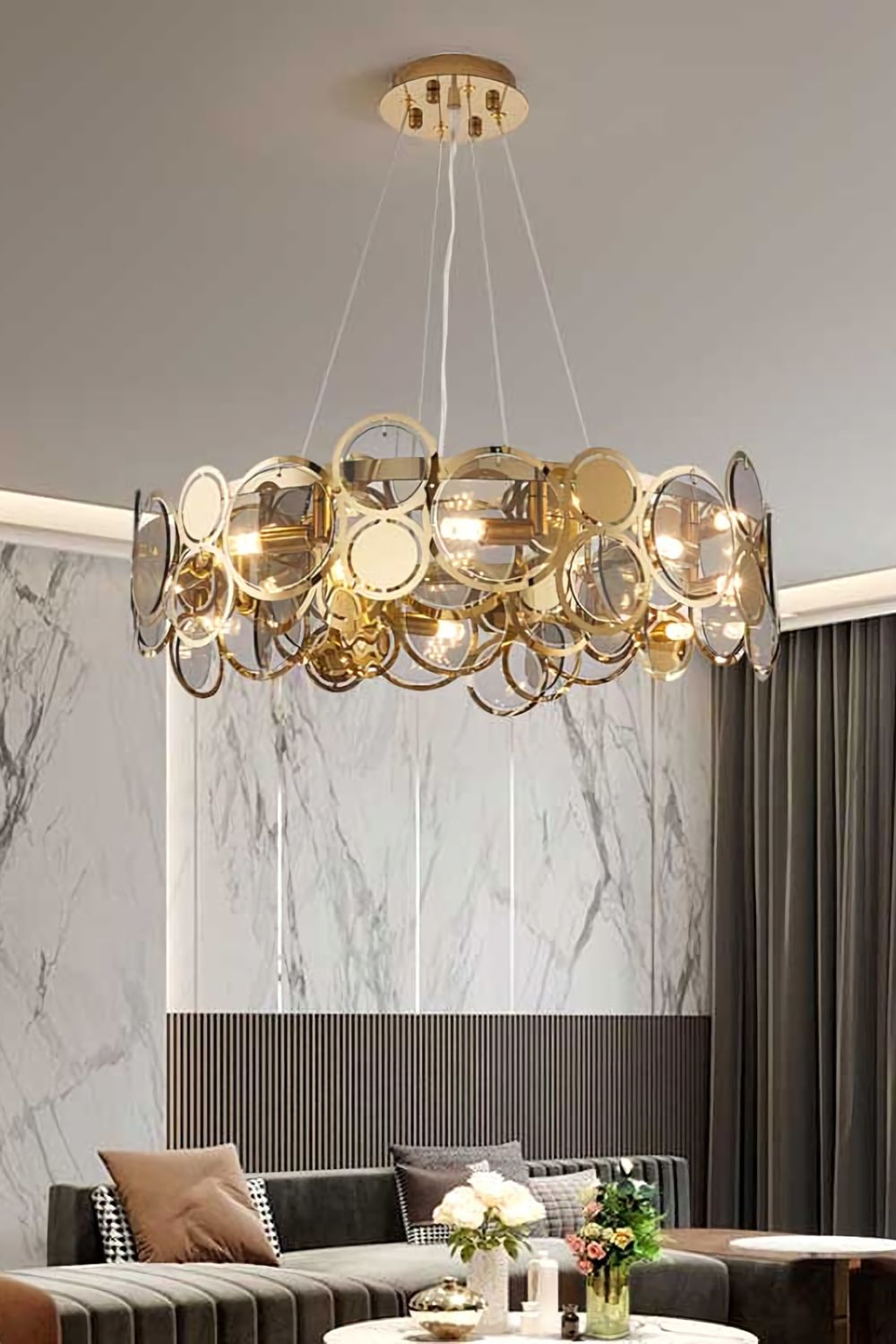 Adrianna Glass Round Chandelier - SamuLighting