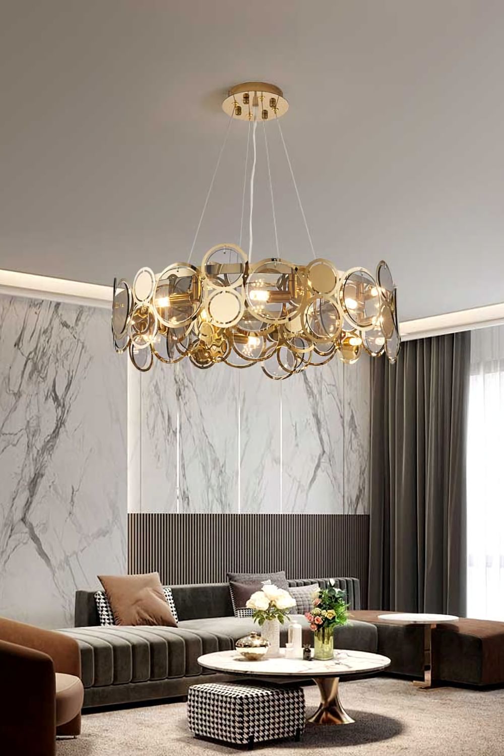 Adrianna Glass Round Chandelier - SamuLighting