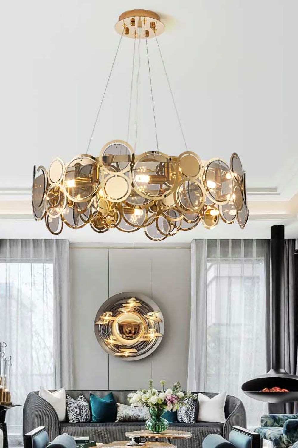 Adrianna Glass Round Chandelier - SamuLighting