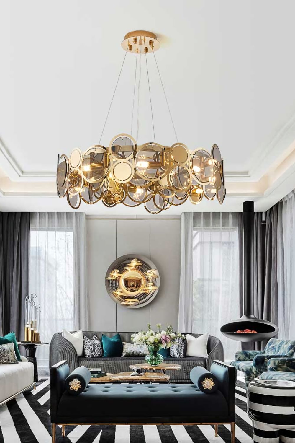 Adrianna Glass Round Chandelier - SamuLighting