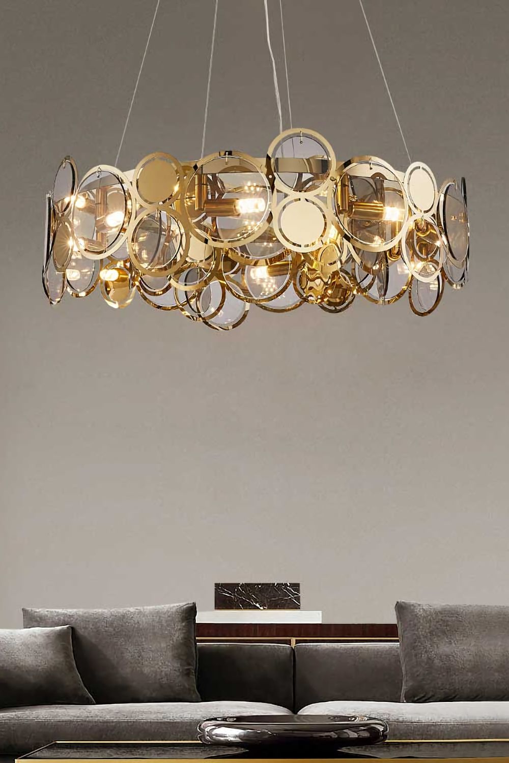 Adrianna Glass Round Chandelier - SamuLighting