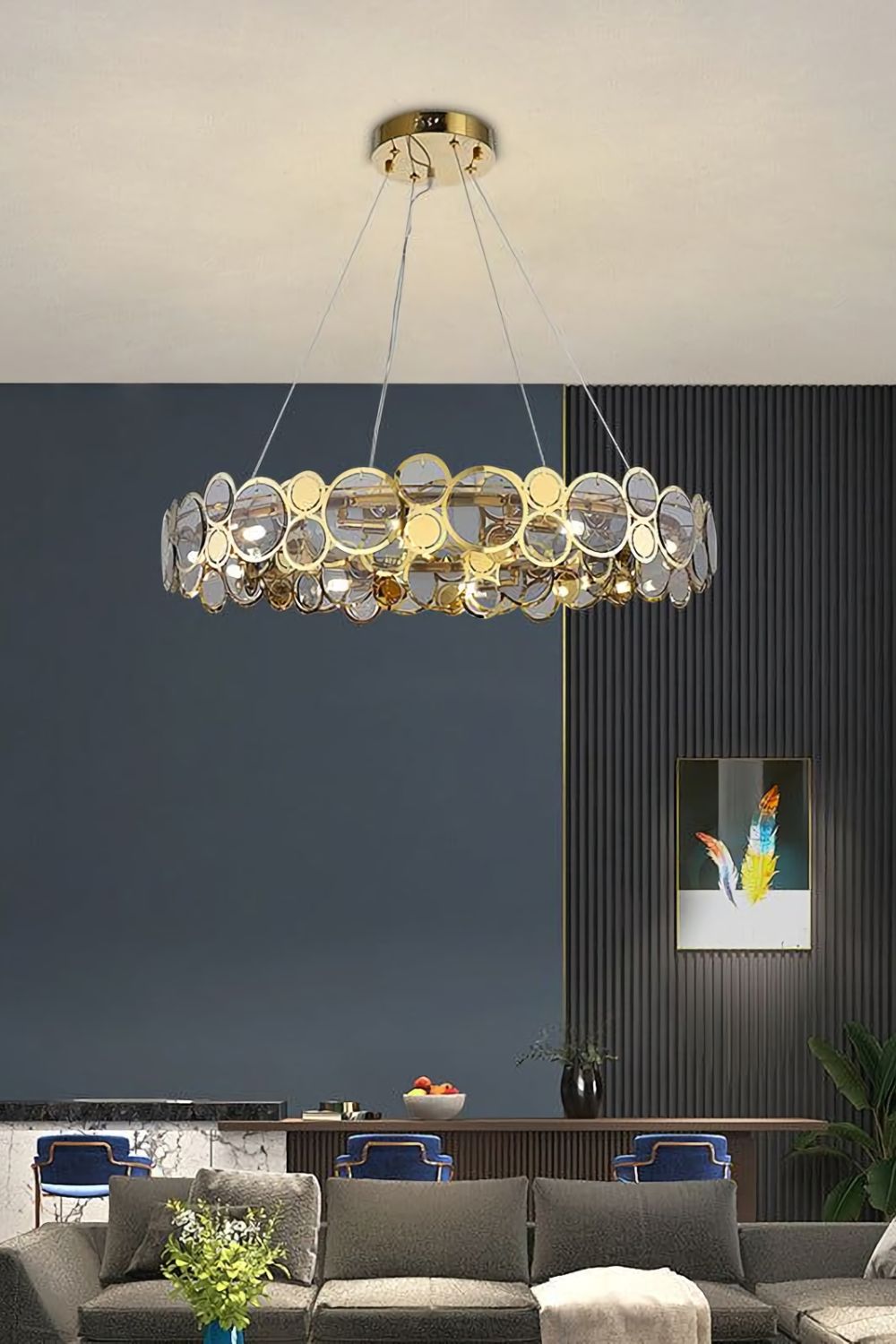 Adrianna Glass Round Chandelier - SamuLighting