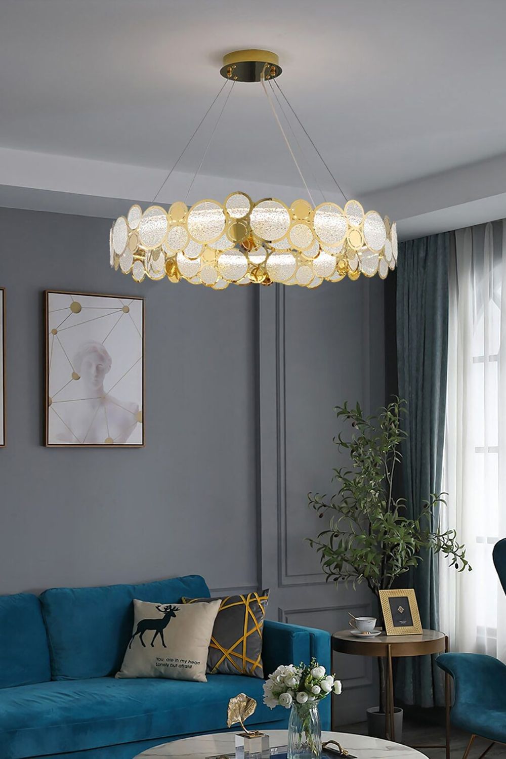Adrianna Glass Round Chandelier - SamuLighting