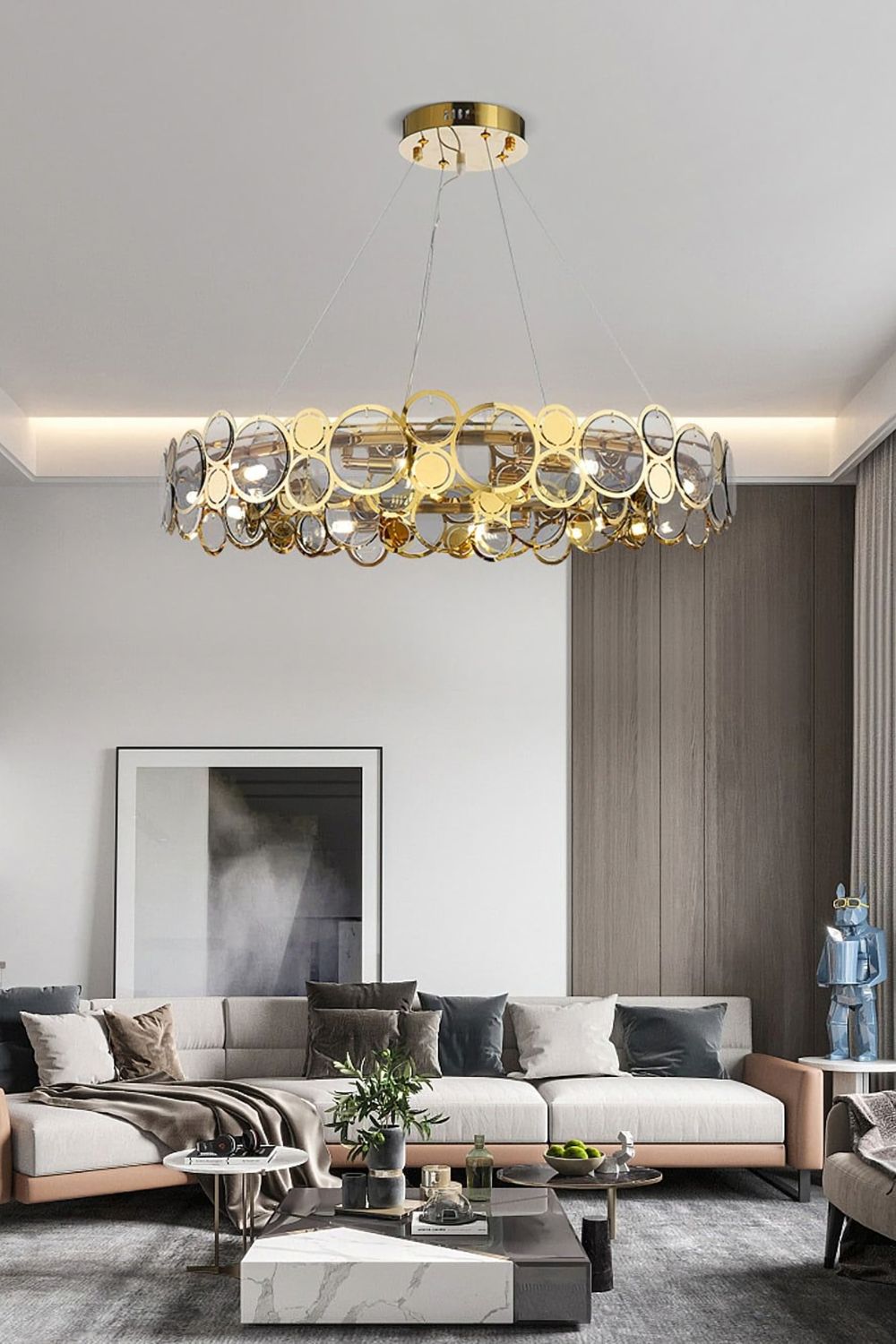 Adrianna Glass Round Chandelier - SamuLighting