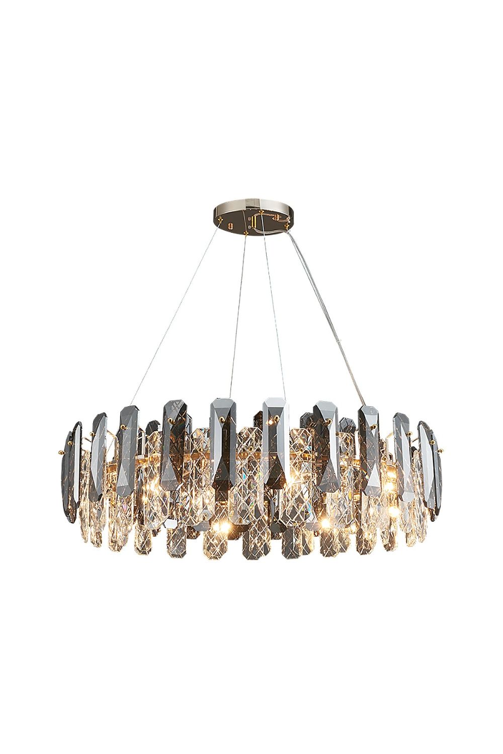 Clear Crystal Drum Pendant Lamp - SamuLighting
