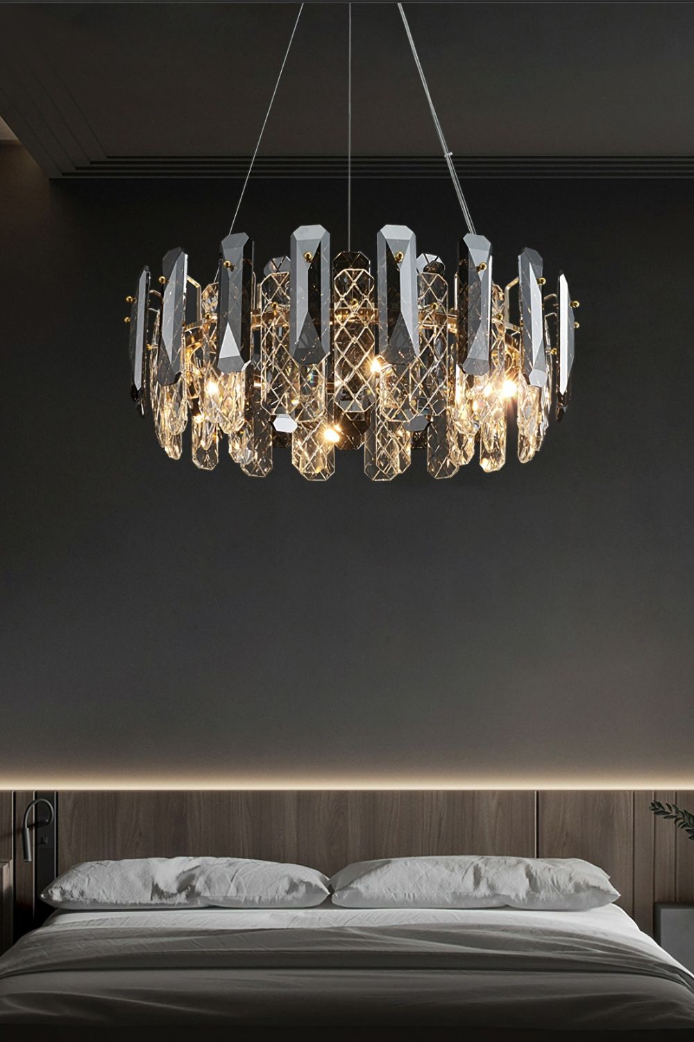 Clear Crystal Drum Pendant Lamp - SamuLighting