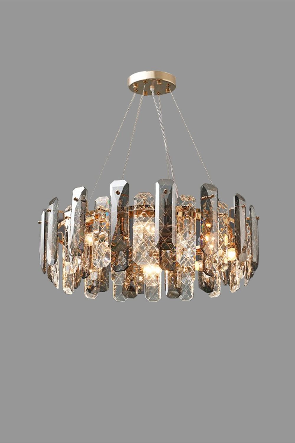 Clear Crystal Drum Pendant Lamp - SamuLighting