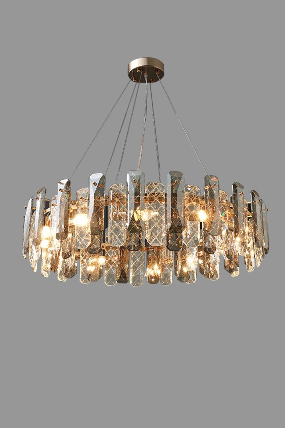 Clear Crystal Drum Pendant Lamp - SamuLighting