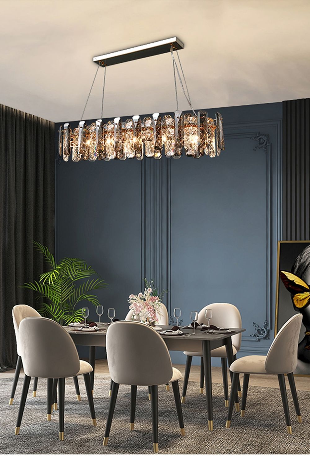 Clear Crystal Drum Pendant Lamp - SamuLighting