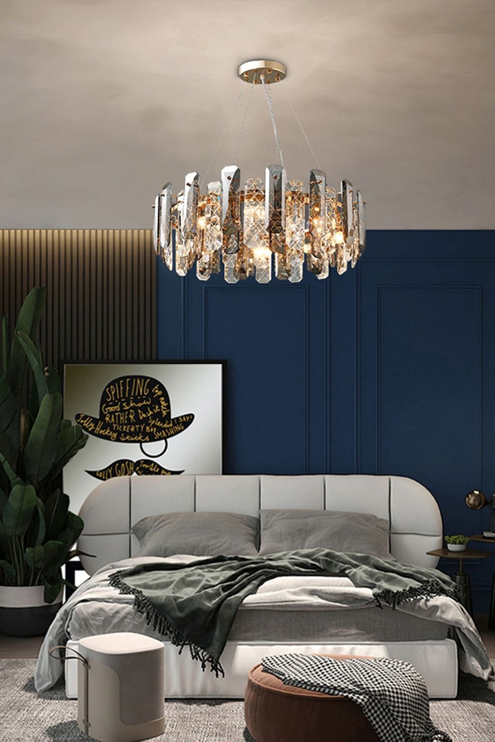 Clear Crystal Drum Pendant Lamp - SamuLighting