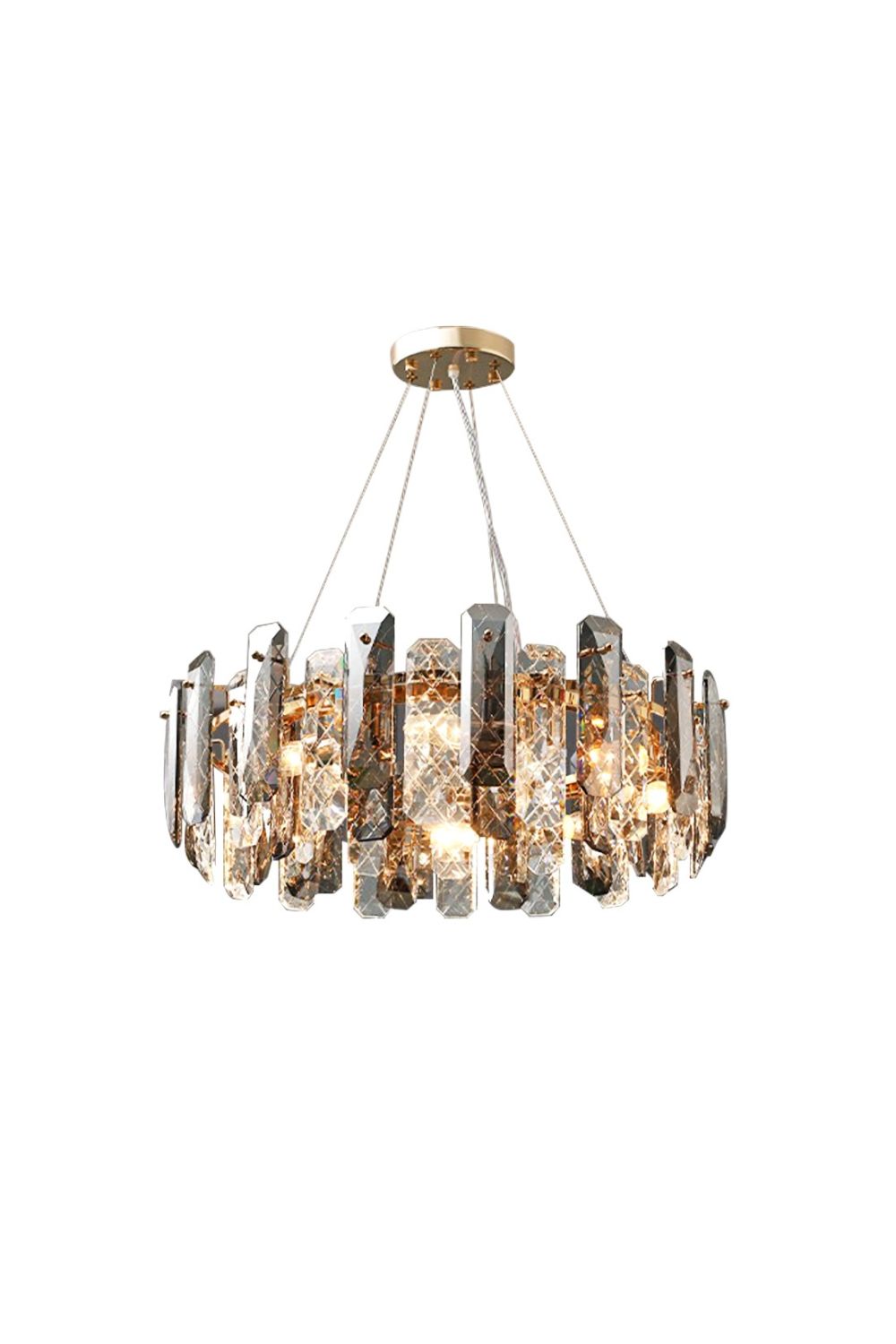 Clear Crystal Drum Pendant Lamp - SamuLighting