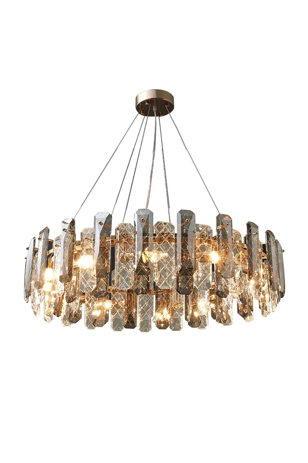 Clear Crystal Drum Pendant Lamp - SamuLighting