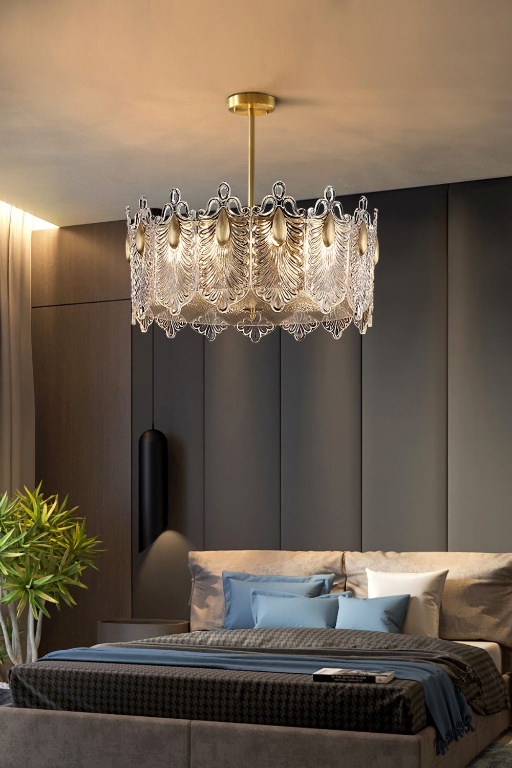 Decorative Pattern Glass Chandelier - SamuLighting