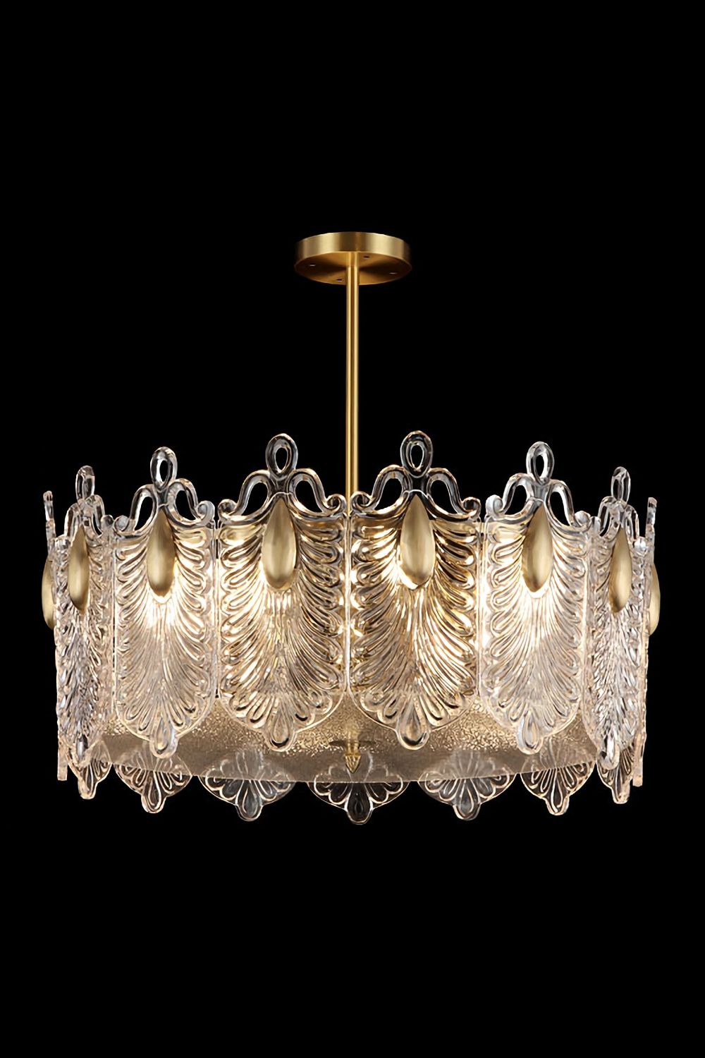 Decorative Pattern Glass Chandelier - SamuLighting