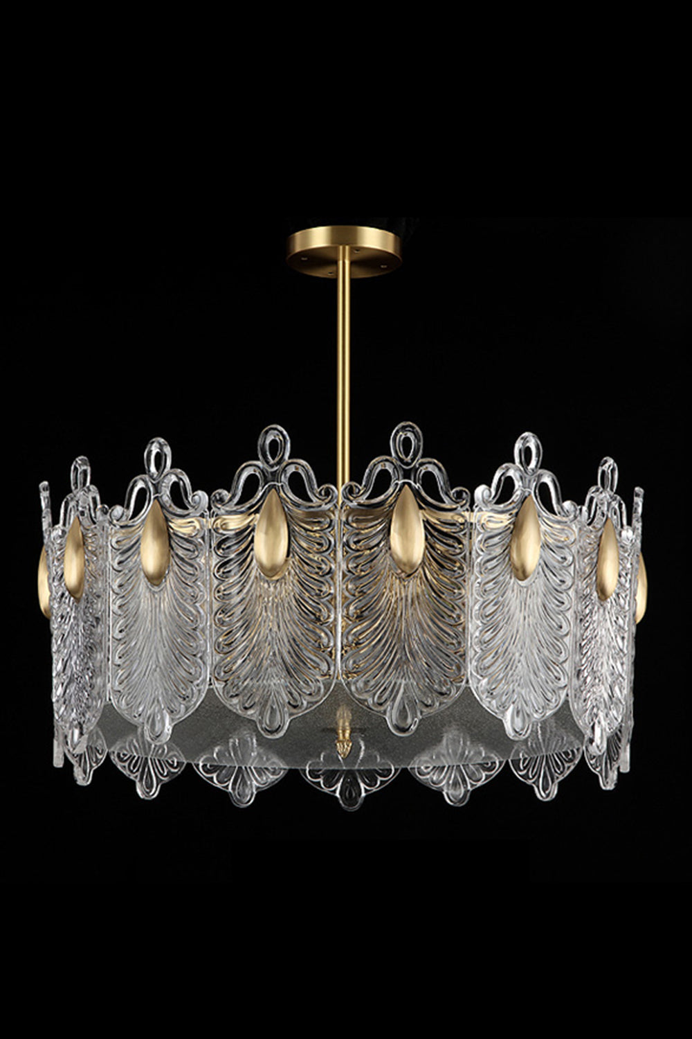 Decorative Pattern Glass Chandelier - SamuLighting