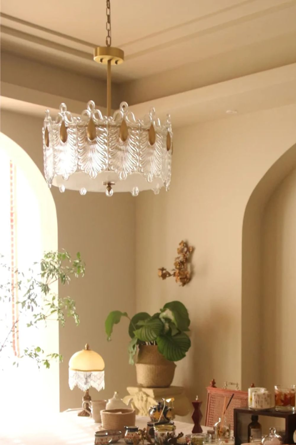 Decorative Pattern Glass Chandelier - SamuLighting