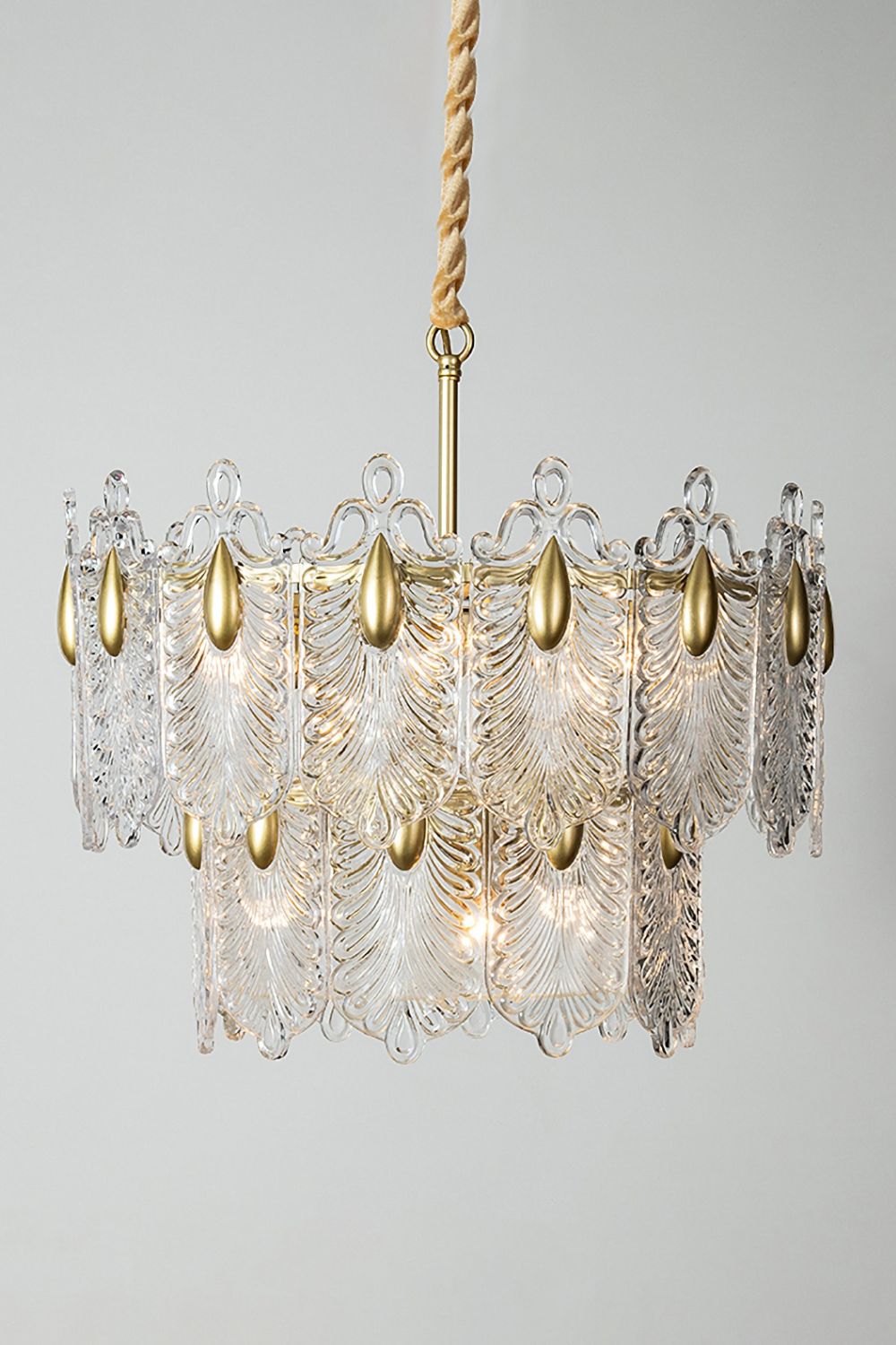 Decorative Pattern Glass Chandelier - SamuLighting