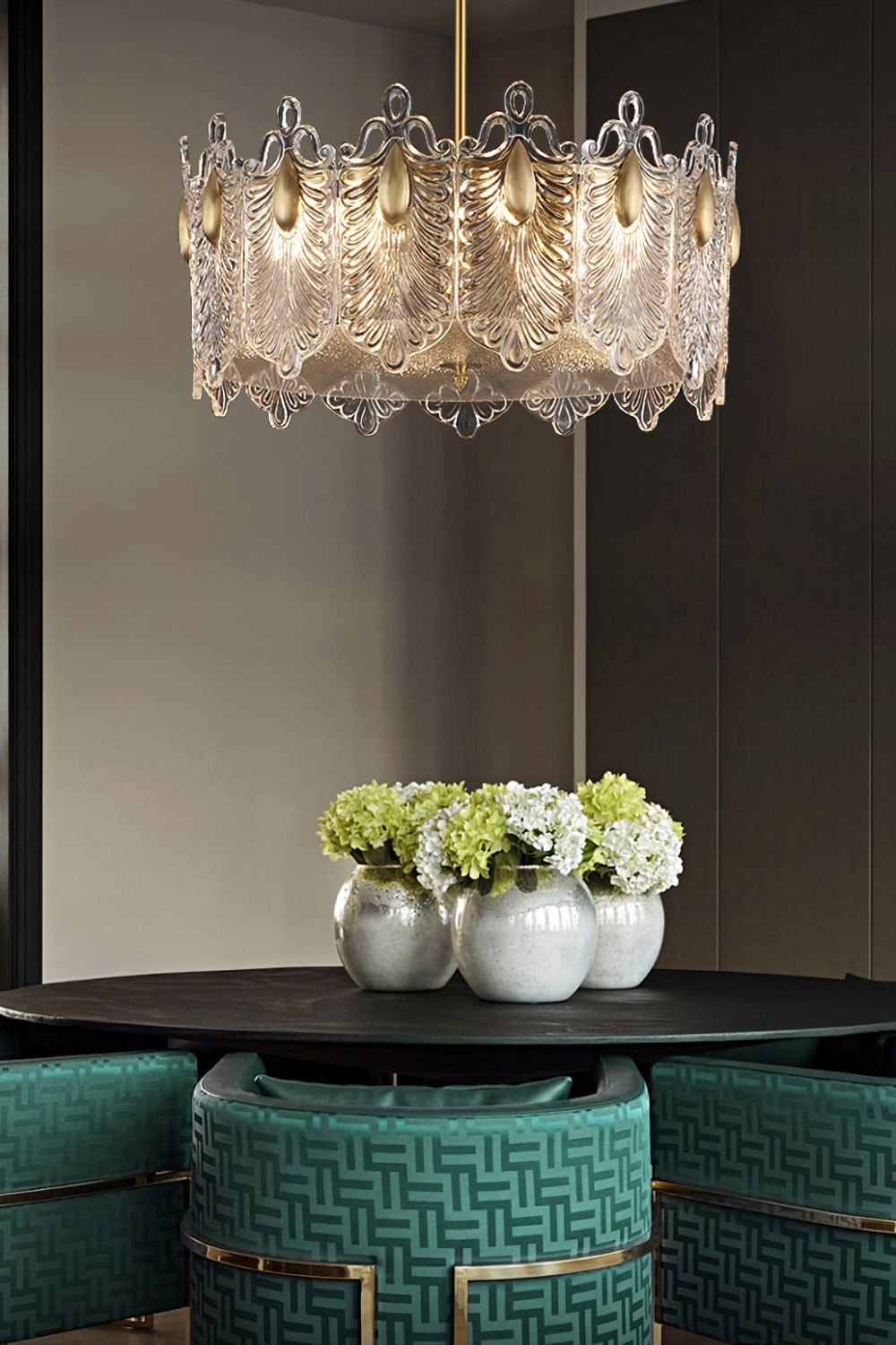 Decorative Pattern Glass Chandelier - SamuLighting