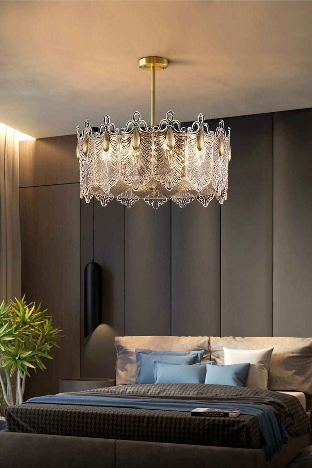 Decorative Pattern Glass Chandelier - SamuLighting