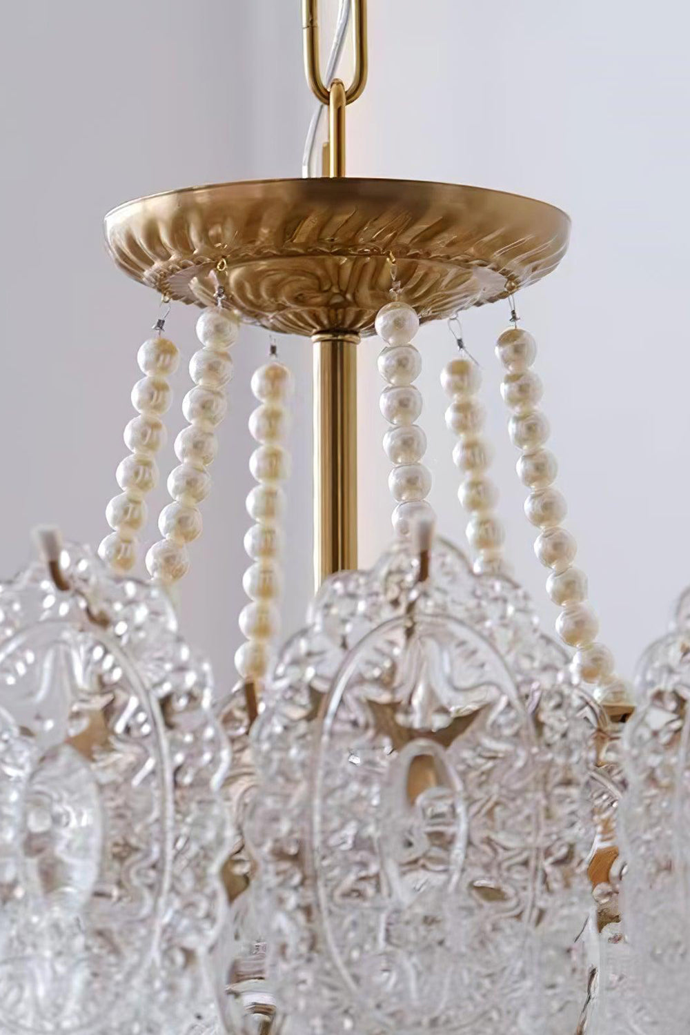 Embossed Pearls Glass Chandelier - SamuLighting