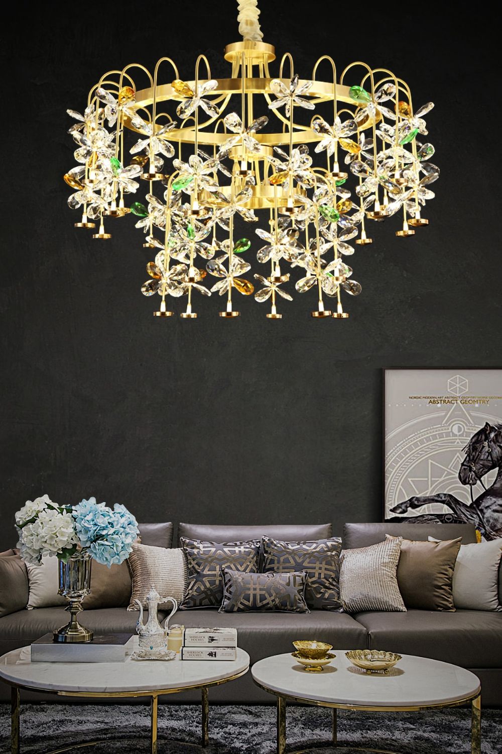 Floral-Inspired Flower Crystal Chandelier – SamuLighting