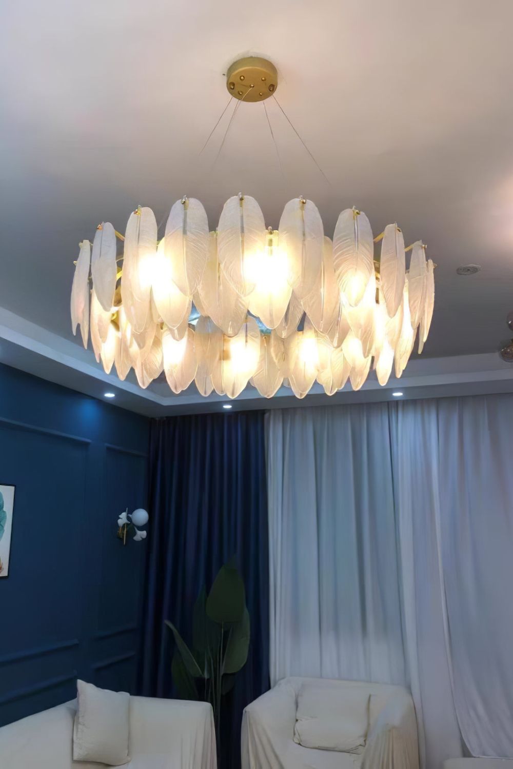 Glass Feather Chandelier - SamuLighting
