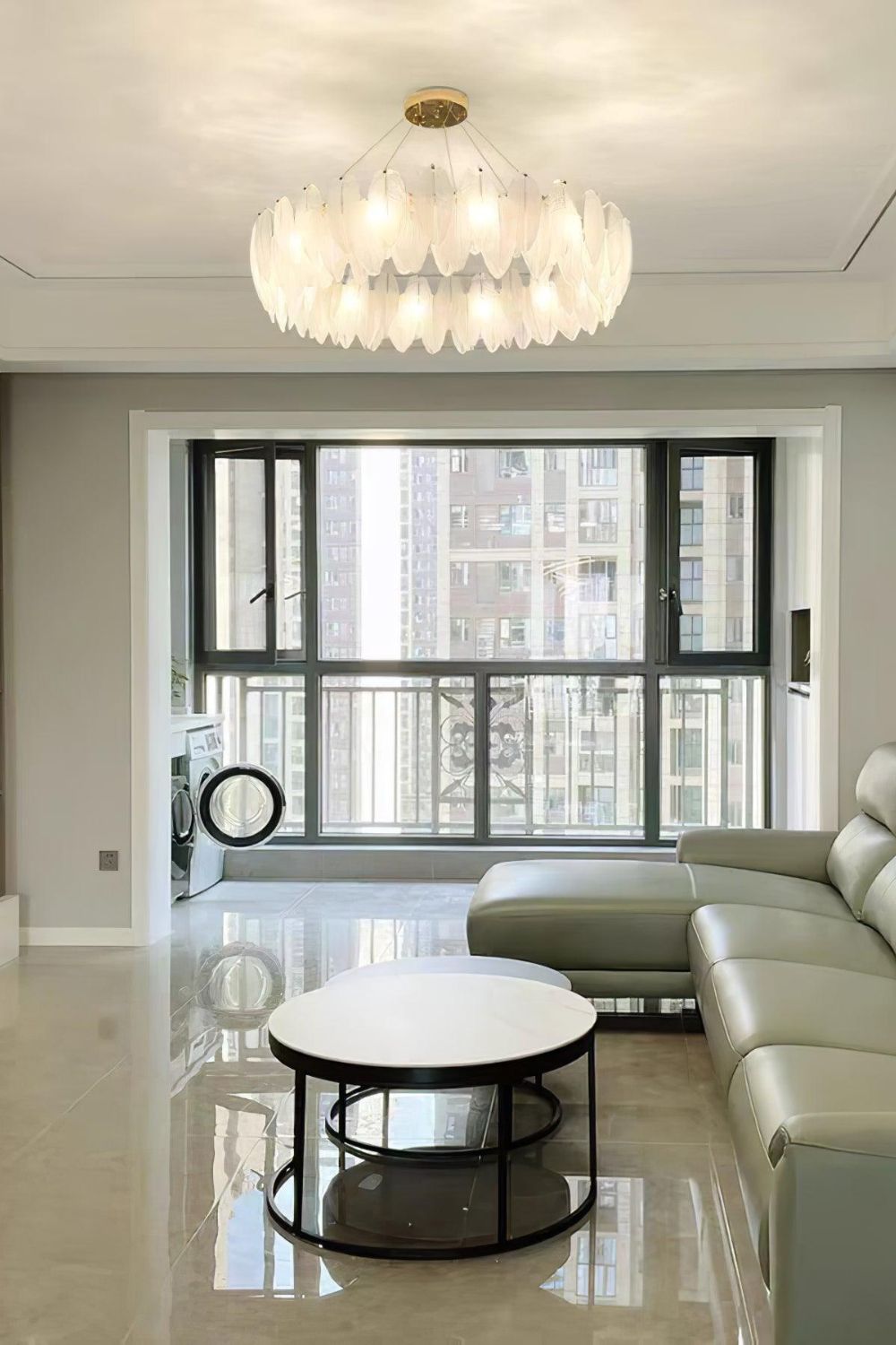 Glass Feather Chandelier - SamuLighting