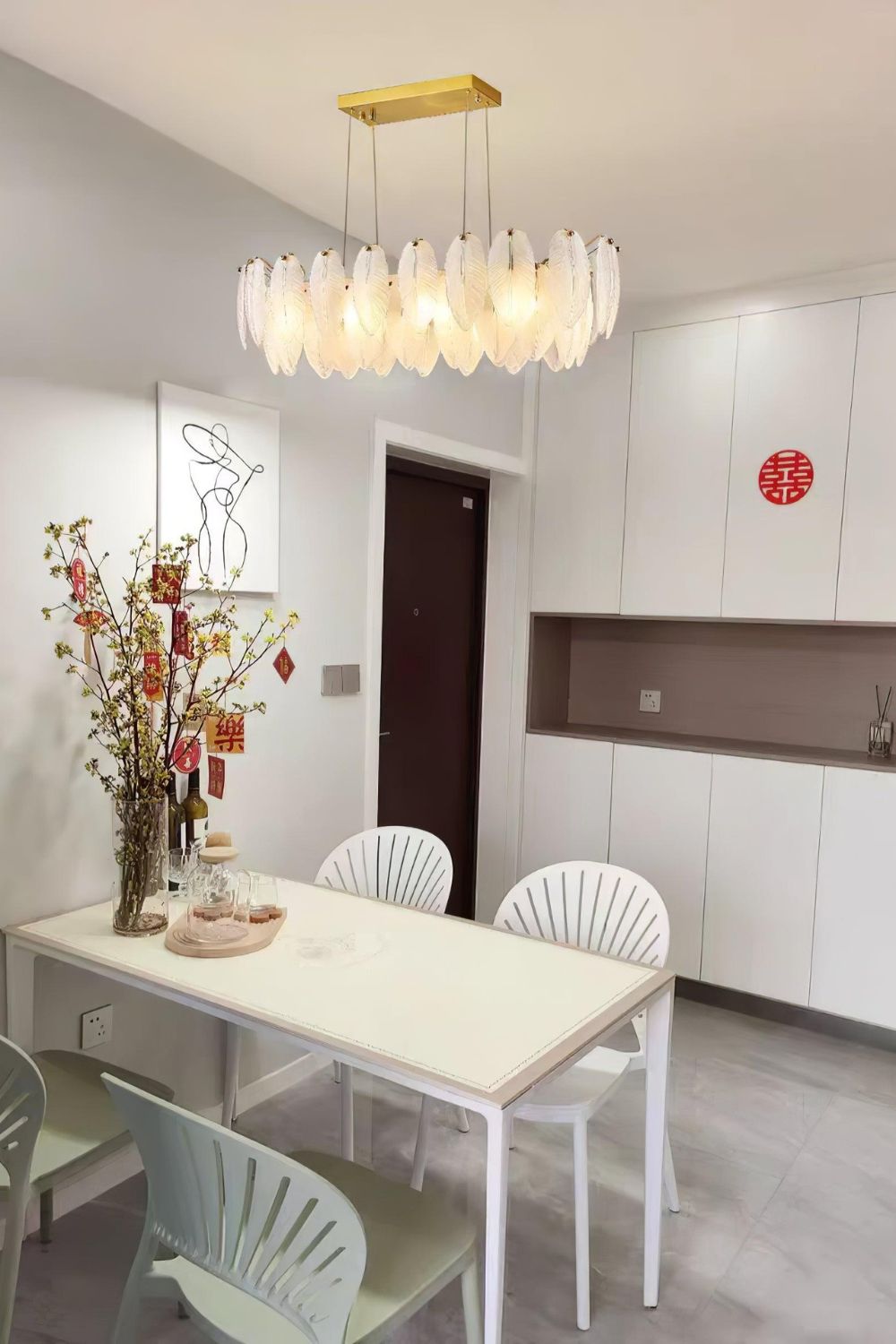 Glass Feather Chandelier - SamuLighting