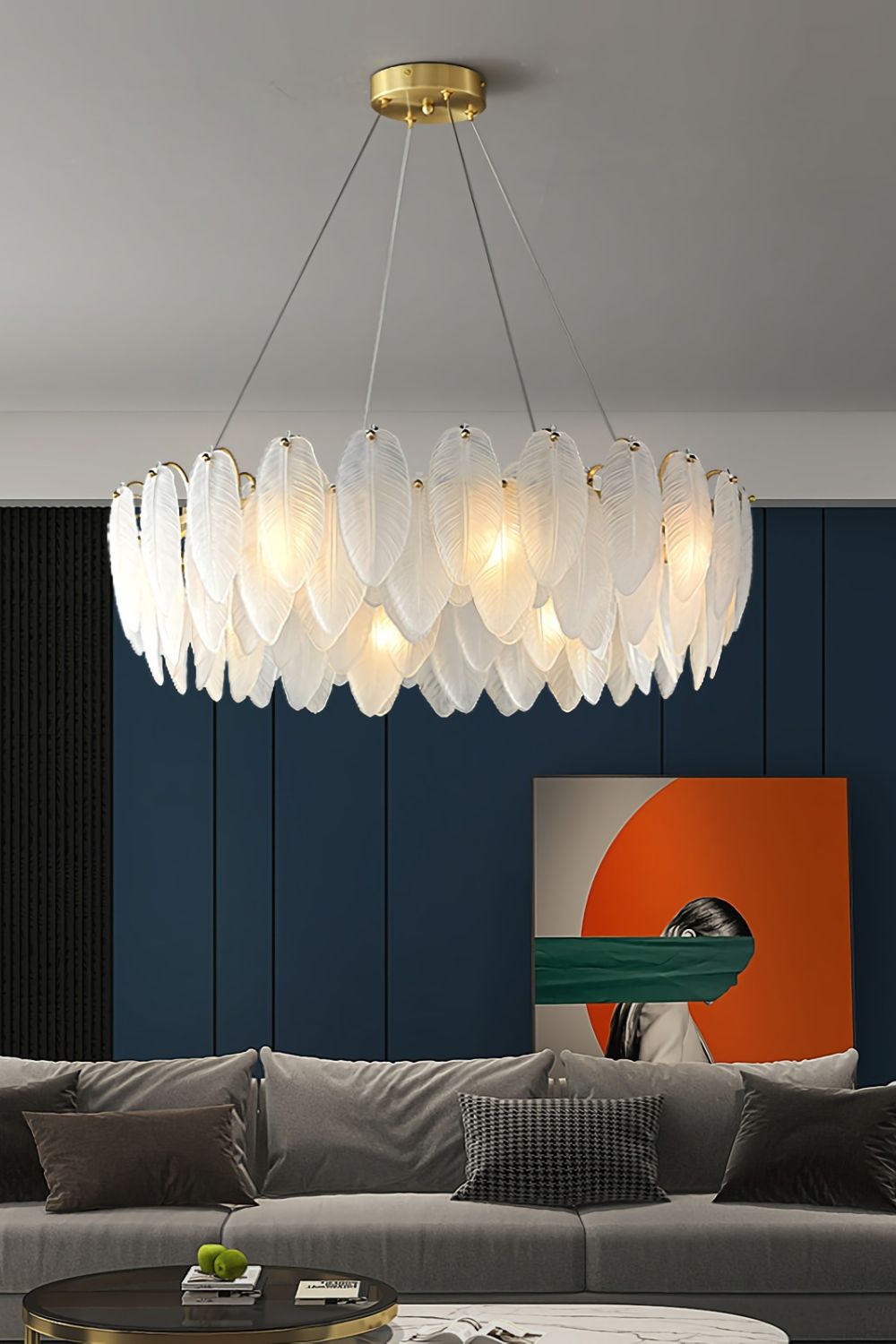Glass Feather Chandelier - SamuLighting