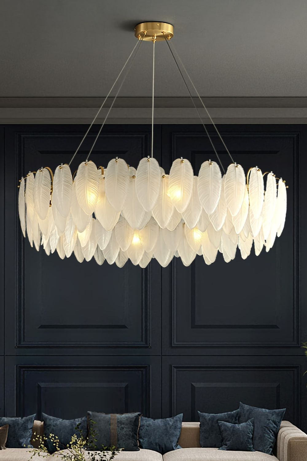 Glass Feather Chandelier - SamuLighting