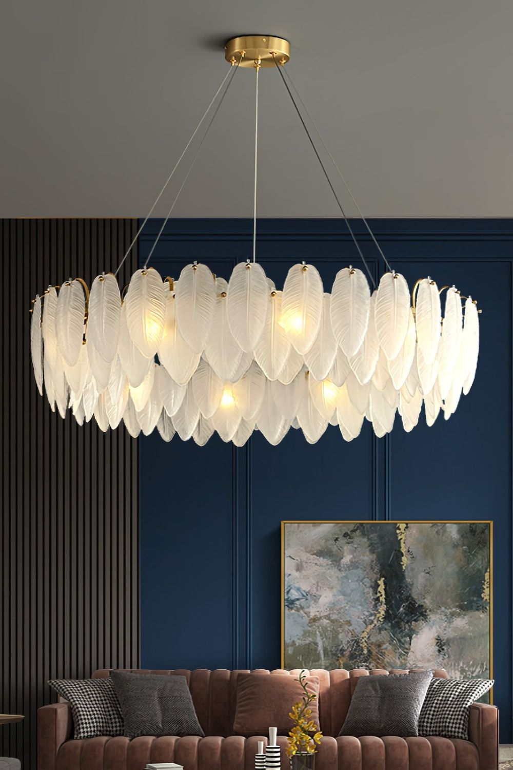 Glass Feather Chandelier - SamuLighting