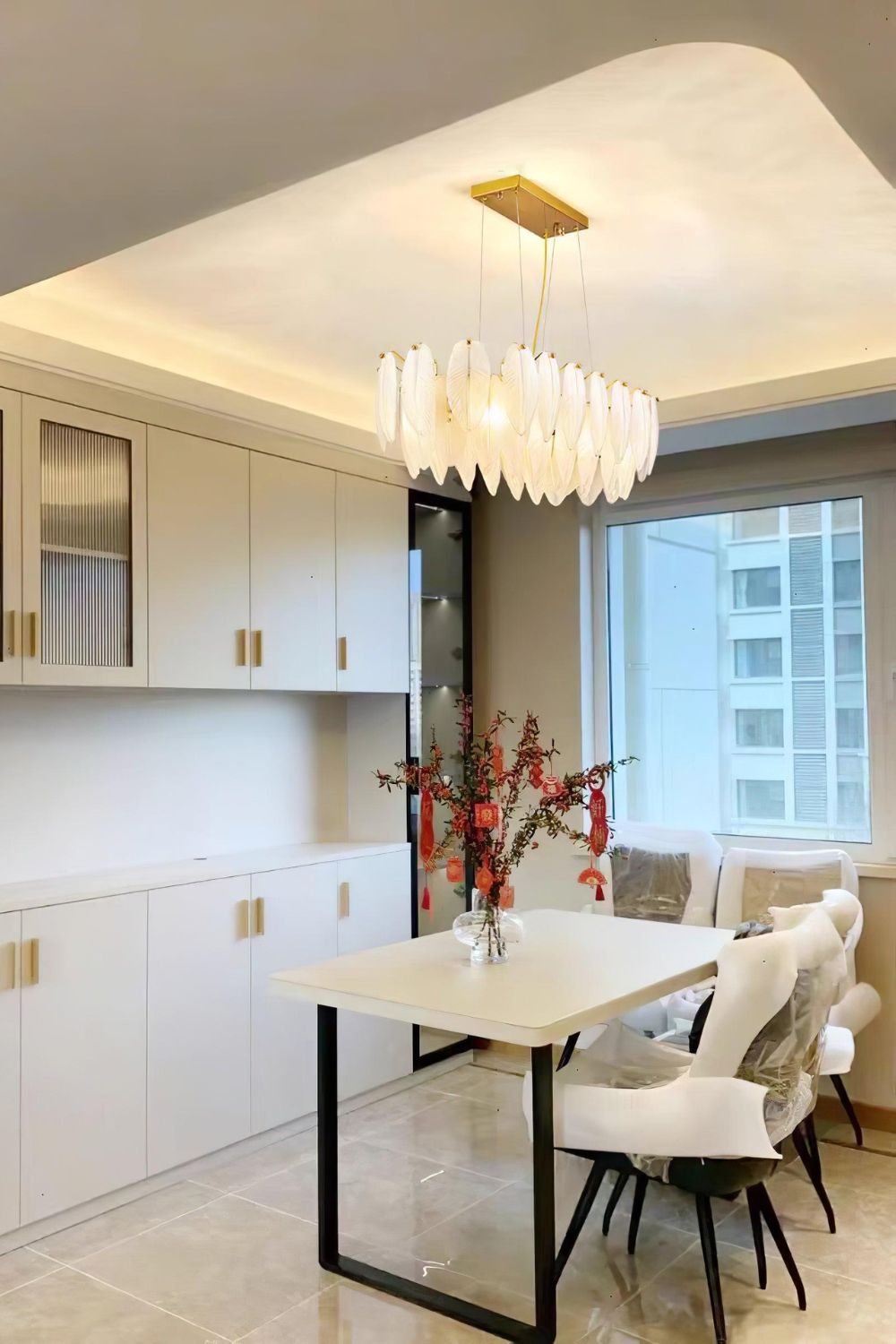 Glass Feather Chandelier - SamuLighting