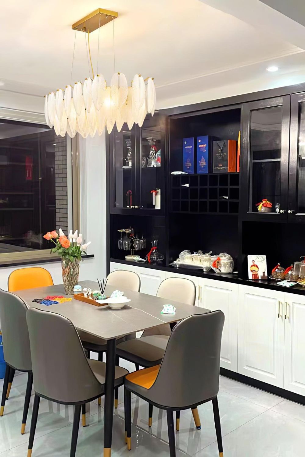 Glass Feather Chandelier - SamuLighting