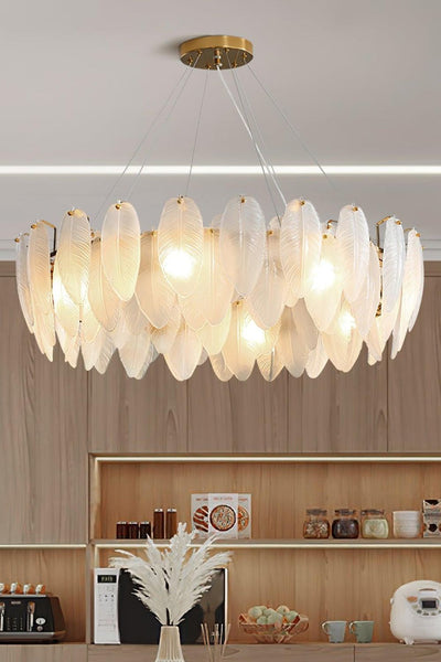 Glass Feather Chandelier - SamuLighting