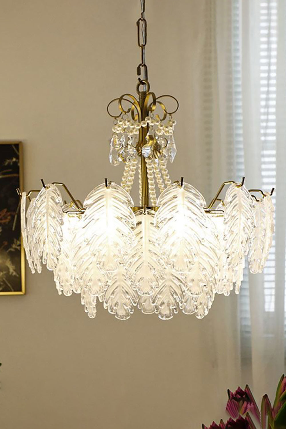 Glass Leaf Chandelier - SamuLighting