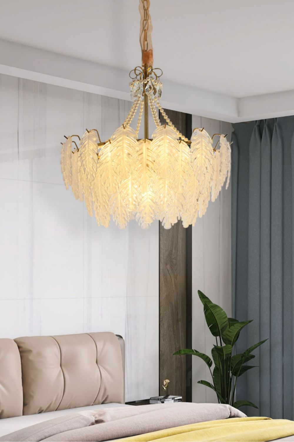 Glass Leaf Chandelier - SamuLighting