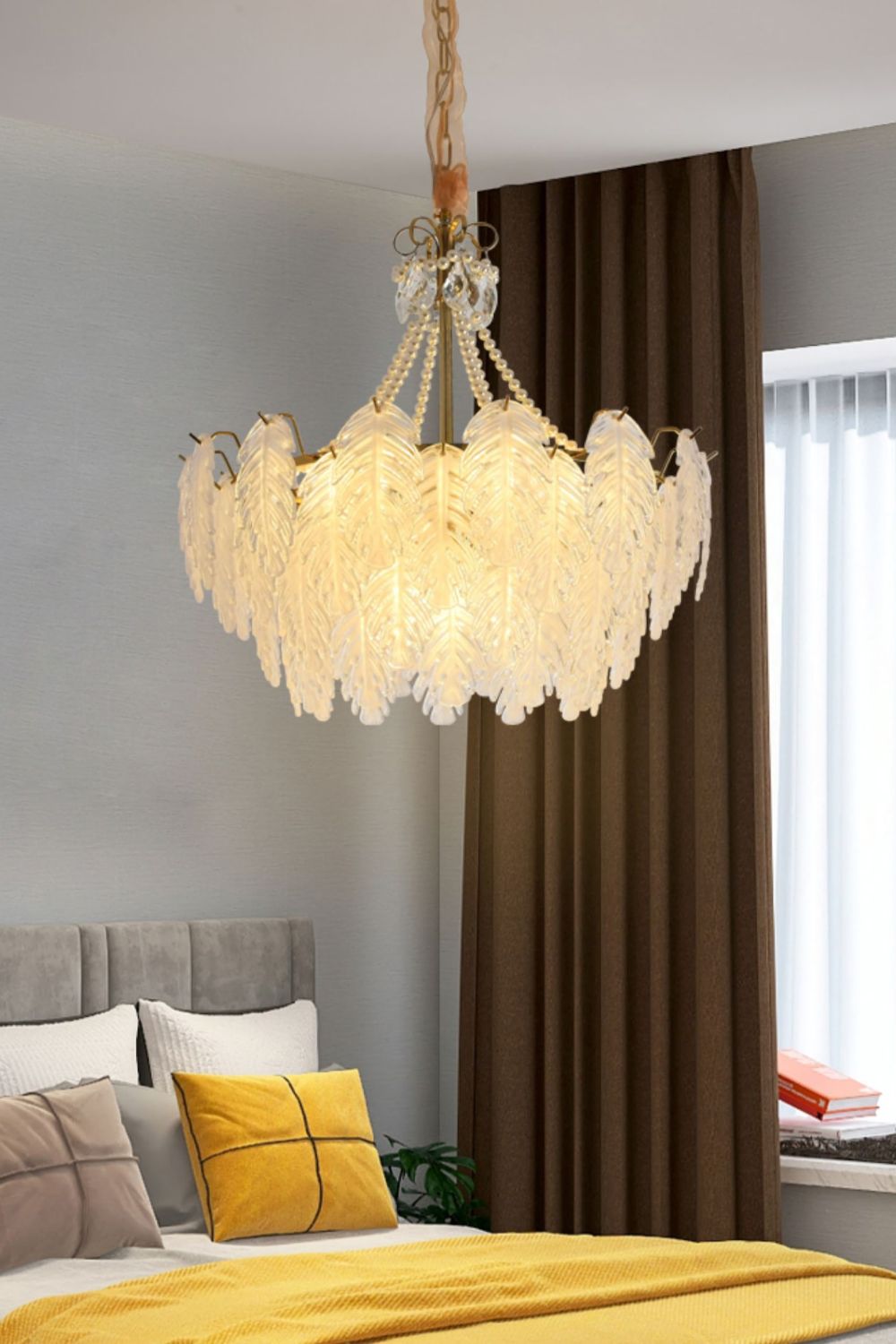 Glass Leaf Chandelier - SamuLighting